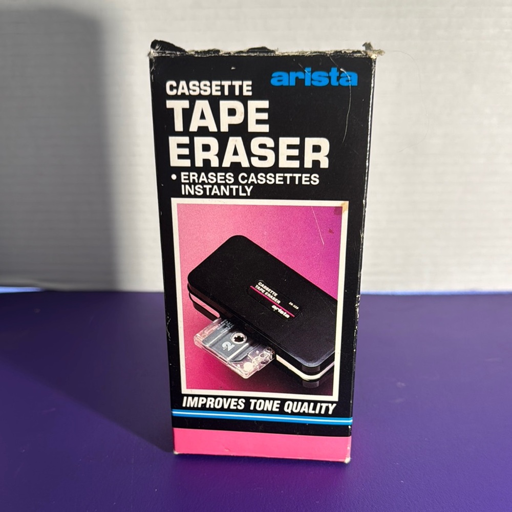 Black Cassette tape with Vintage Design by
